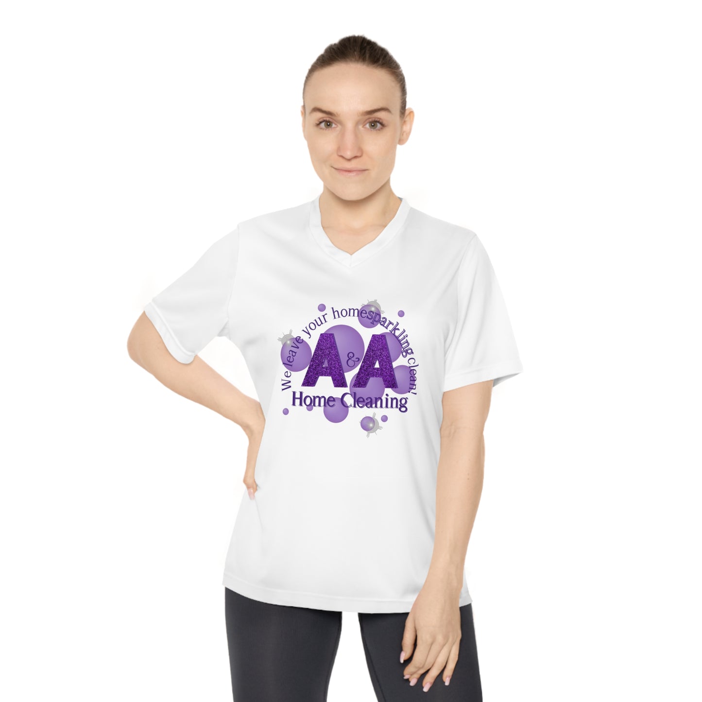 A&A, Purple Logo on a 3rd V neck, Team365