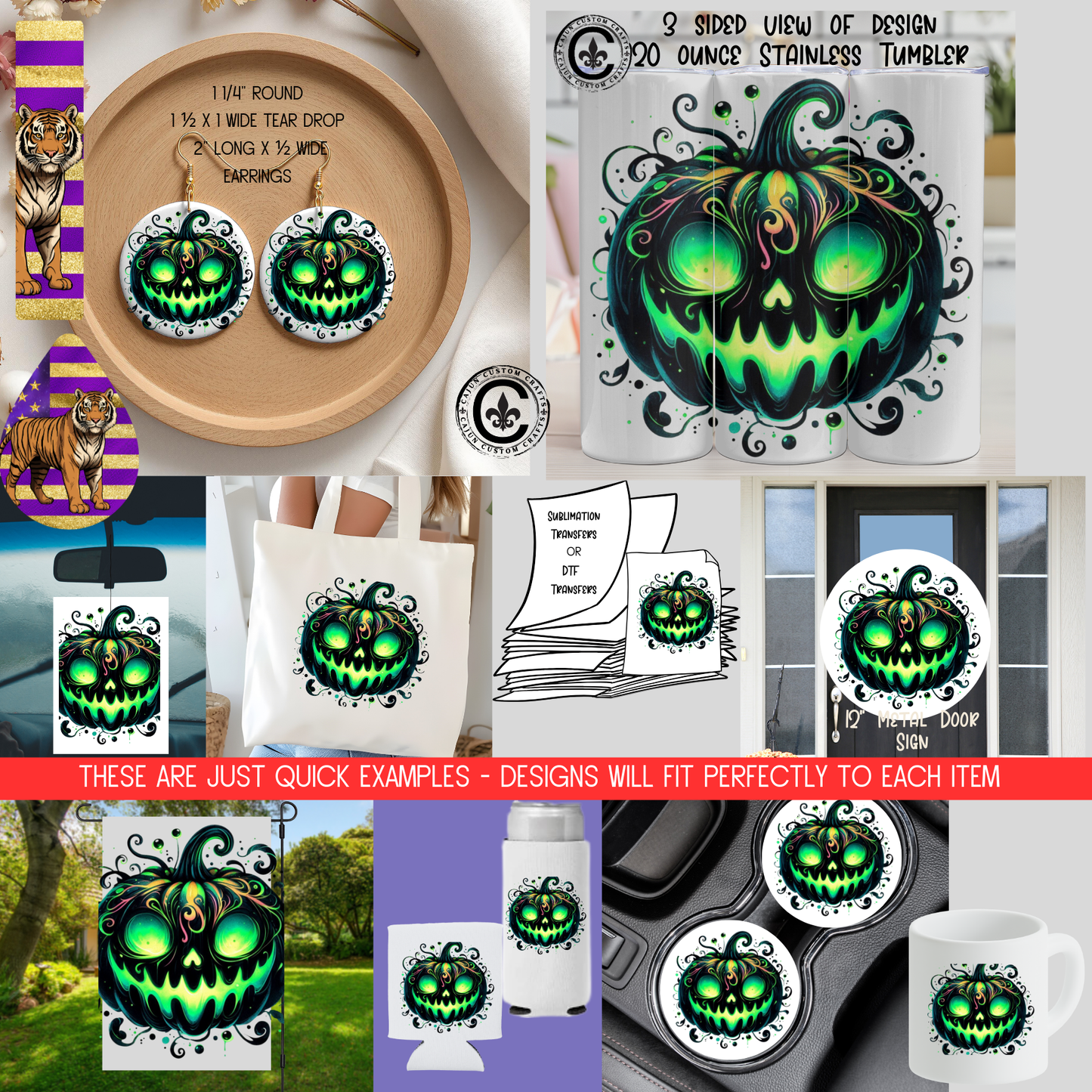 Wicked Green and Black Pumpkin