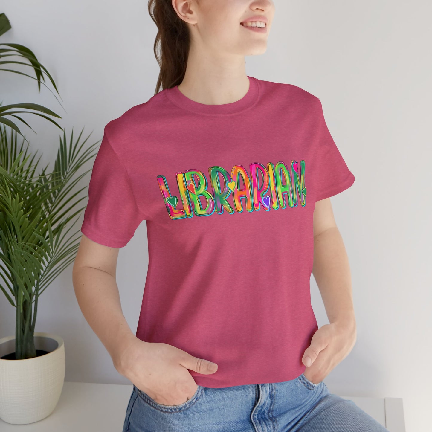 Colorful Librarian Tee - Tshirt, Back to School