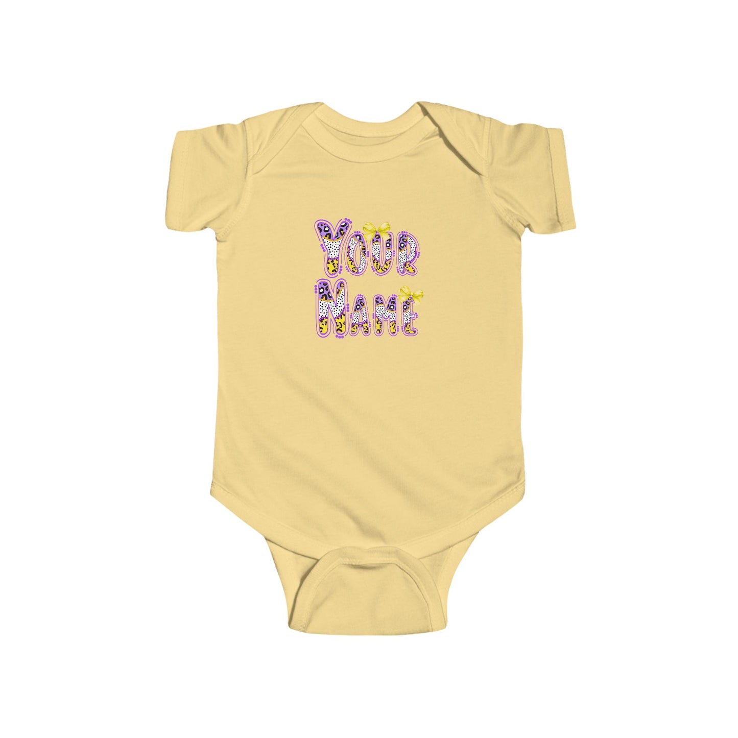 Personalized, Tigers Purple and Gold, Cute Infant Bodysuit