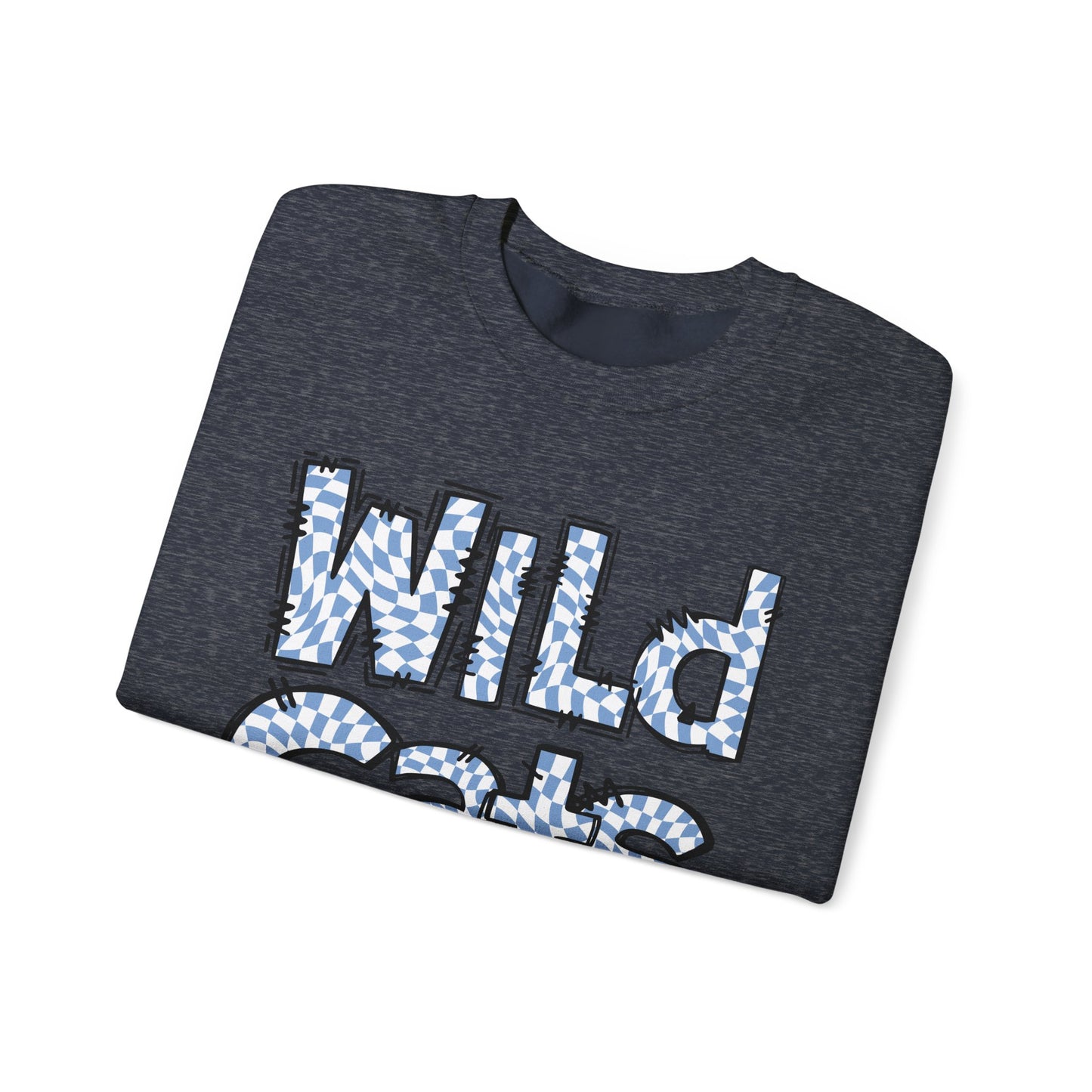 SAMS Wildcats Crewneck Sweatshirt with Heart Design, Comfortable Unisex Sweatshirt, Perfect Gift for School Spirit
