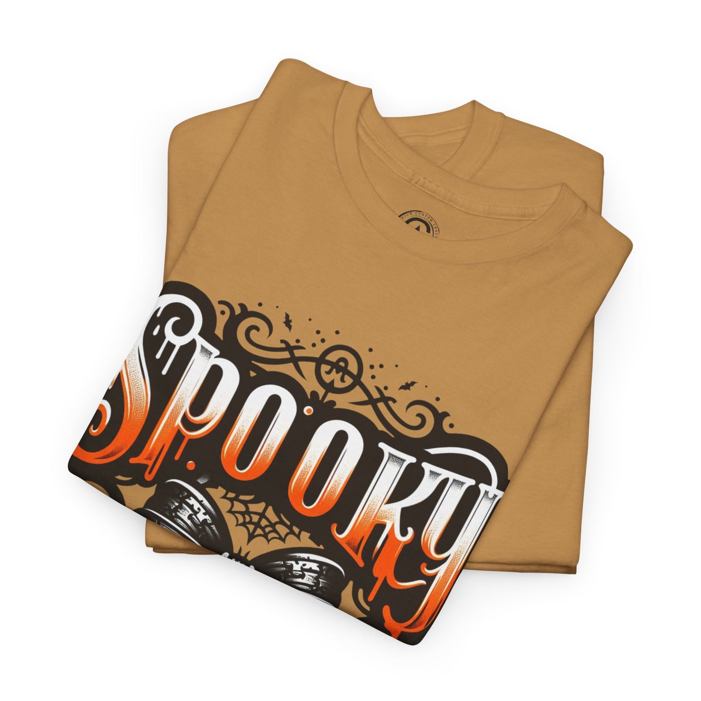 Spooky Themed Unisex Heavy Cotton Tee, Halloween Shirt, Fall Fashion, Ghostly Tee, Graphic Tee, Casual Wear