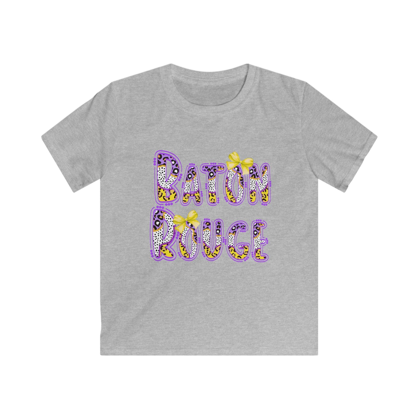 Baton Rouge Kids T-Shirt, Fun Louisiana Tigers, Animal Print