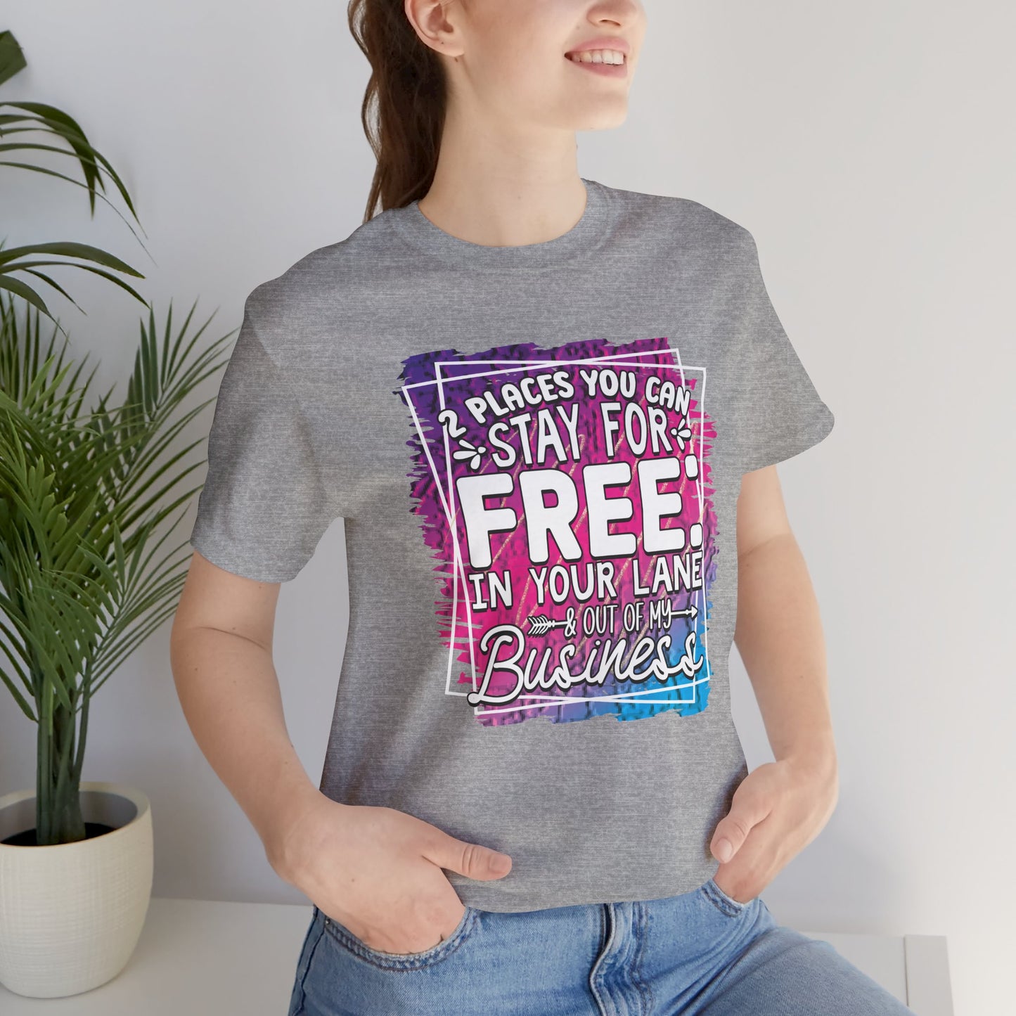 Stay in Your Lane Tee, Funny T-Shirt, Humor Shirt, Casual Wear, Gift for Friends, Everyday Fashion