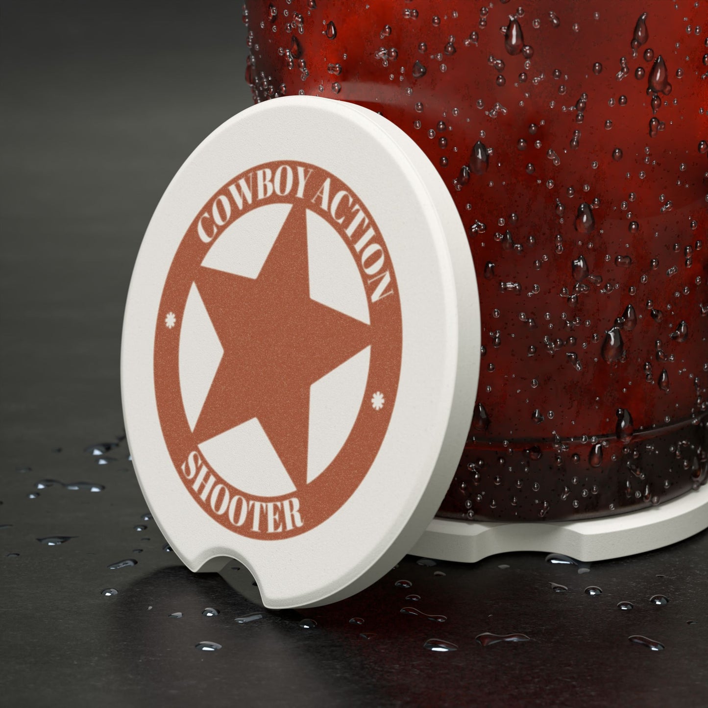 Cowboy Action Shooter Coasters, Car Coasters, Louisiana Gifts, Custom Car Accessories, Home Decor, Auto Interior Decor