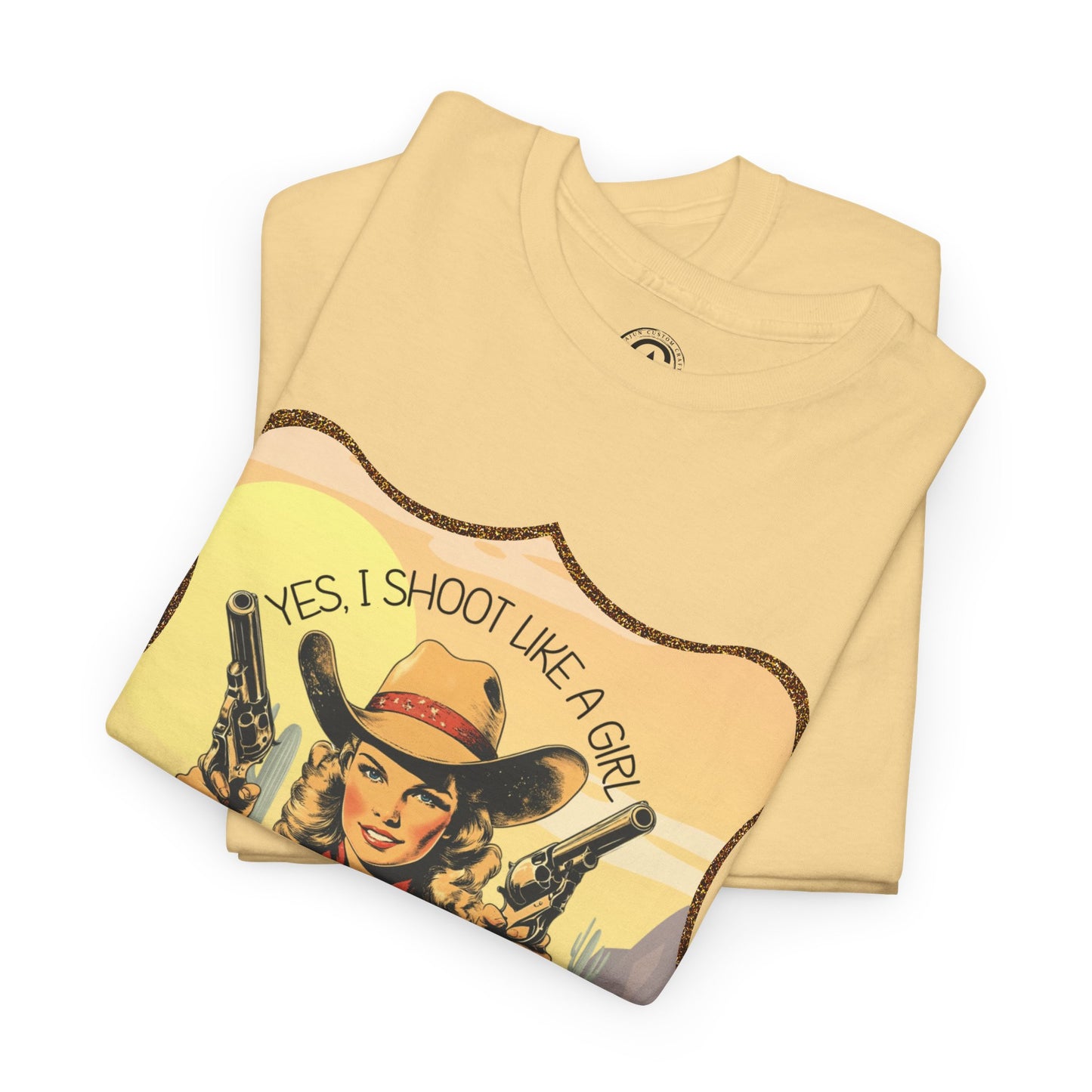 Personalized, Western Style Graphic Tee - "Yes, I Shoot Like A Girl", Cowgirl Shirt, Gift for Her, Feminist Apparel, Casualwear, Rodeo Outfit