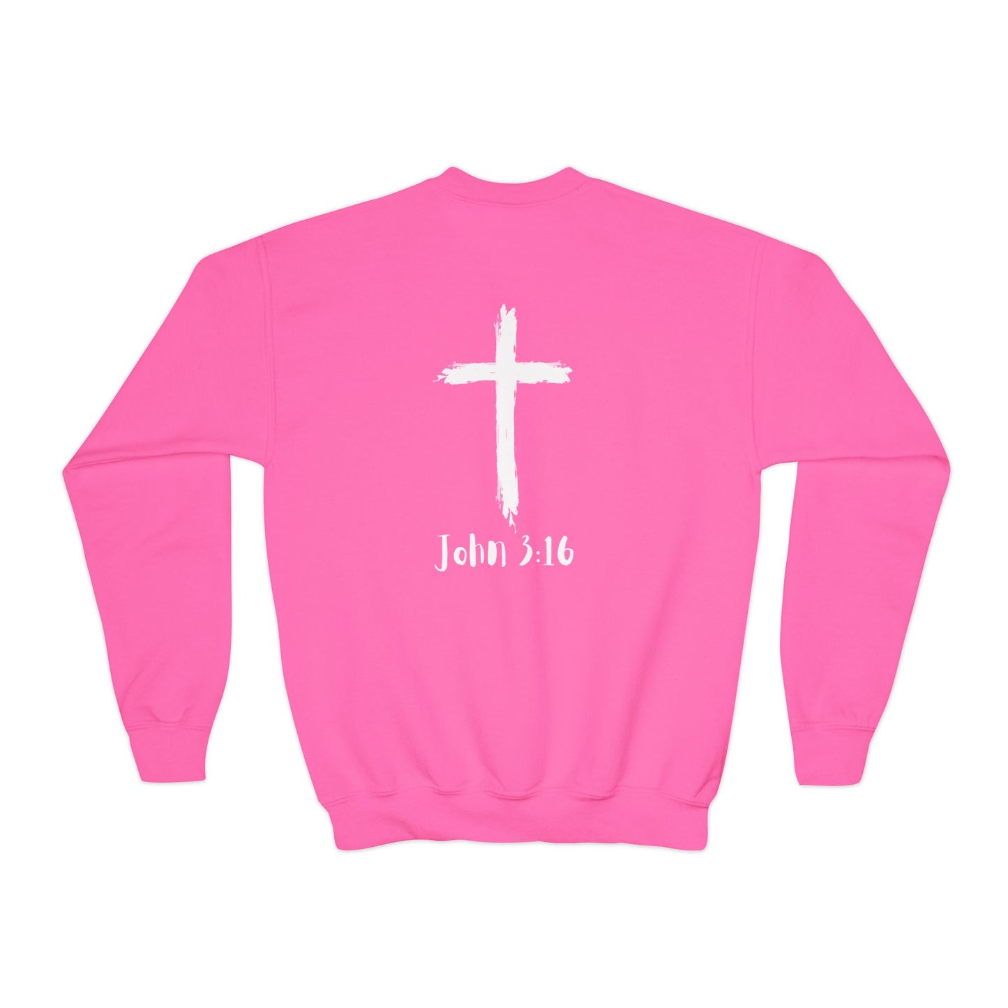 Youth Crewneck Sweatshirt - Thank U Jesus, Faithful Crewneck, Christian Youth Apparel, Inspirational Gift, Bible Verse Sweatshirt