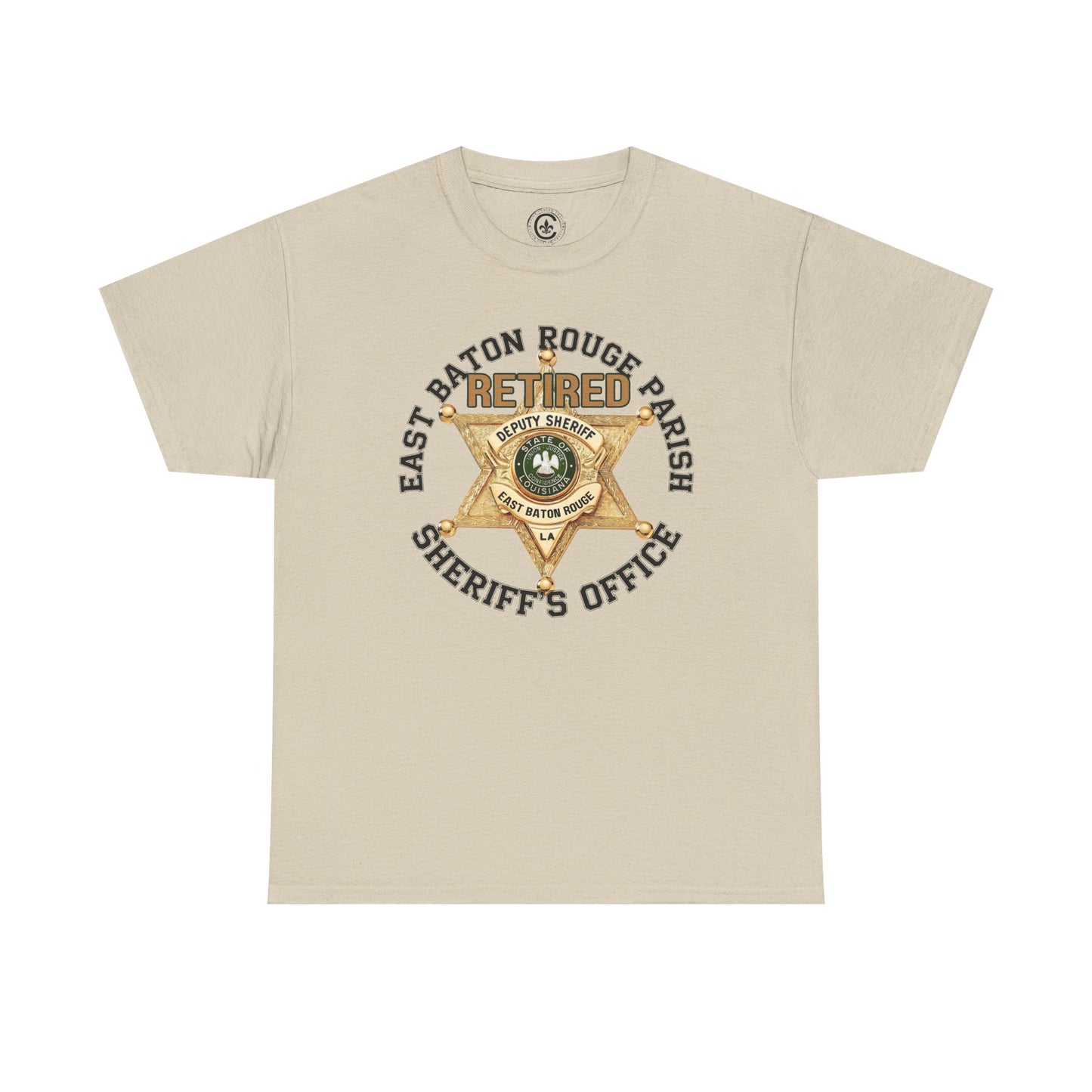 EBRSO Badge Retired Sheriff Heavy Cotton Tee, Unisex Tee, Law Enforcement Gift, Retirement Celebration T-shirt