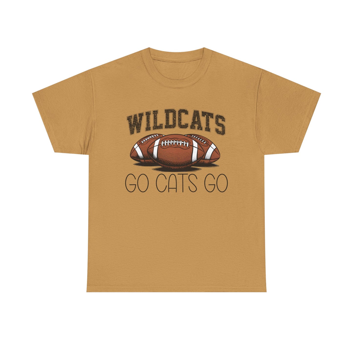 Wildcats Football Spirit Tee - Unisex Heavy Cotton T-Shirt for Fans, Game Day, Tailgating, Sports Events, Gift for Her/Him
