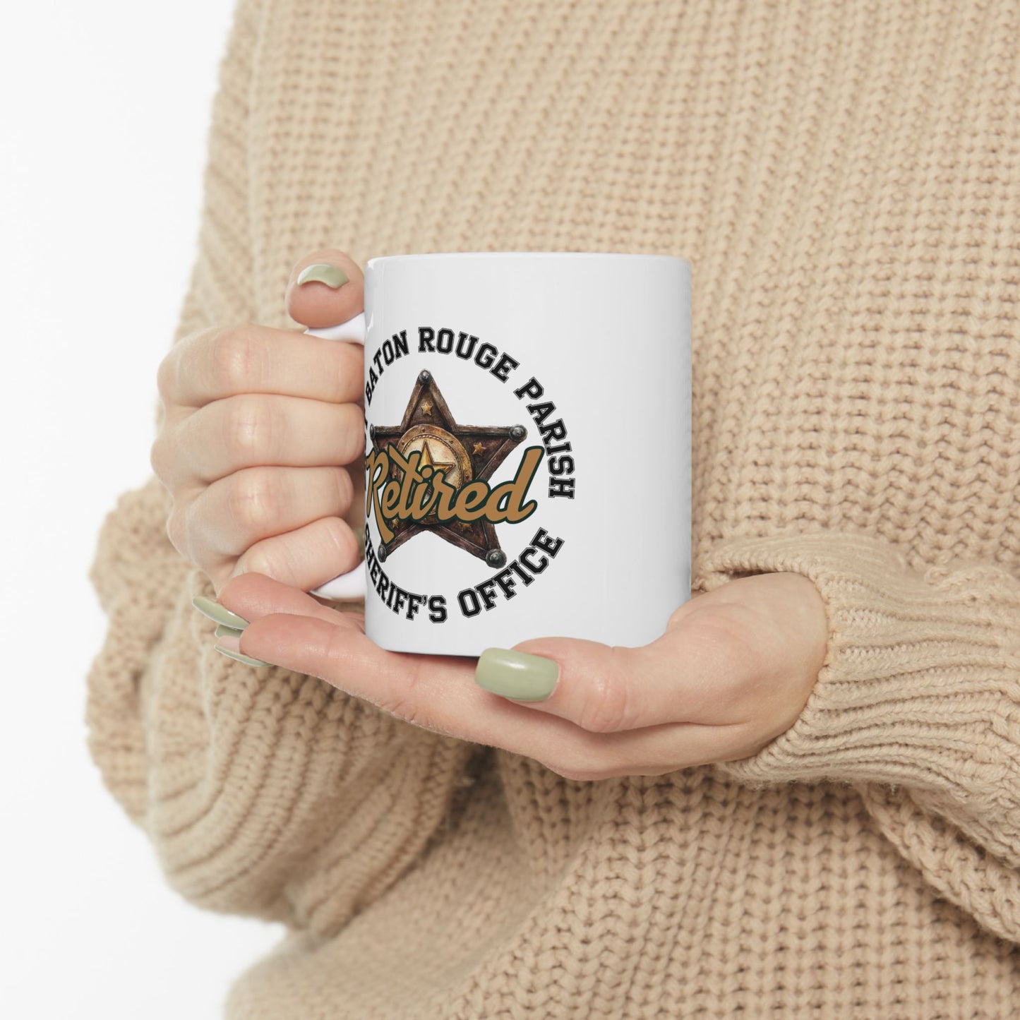 EBRSO Retired Deputy,  Custom Ceramic Mug, Sheriff Office Coffee Cup, Law Enforcement Gifts, Personalized Mug for Deputies, Unique Gift for Holidays