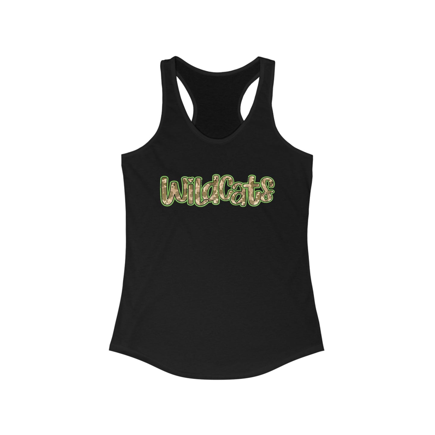 Wildcats, Camo, Women's Racerback Tank Top, Perfect for Game Day, Sports Events, Tailgating, and Everyday Wear