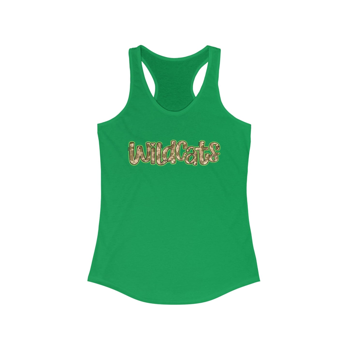 Wildcats, Camo, Women's Racerback Tank Top, Perfect for Game Day, Sports Events, Tailgating, and Everyday Wear