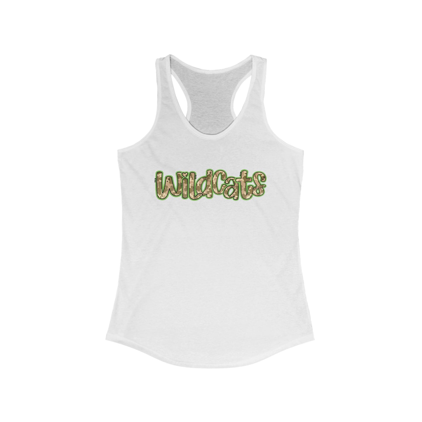 Wildcats, Camo, Women's Racerback Tank Top, Perfect for Game Day, Sports Events, Tailgating, and Everyday Wear