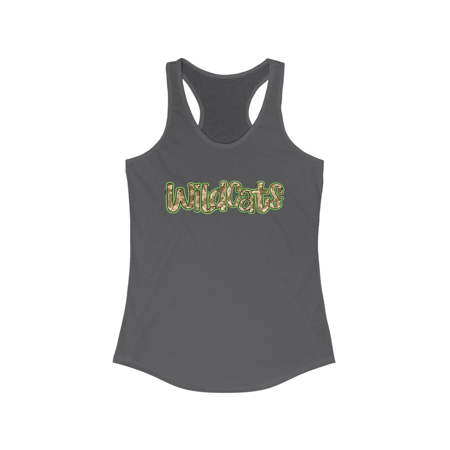 Wildcats, Camo, Women's Racerback Tank Top, Perfect for Game Day, Sports Events, Tailgating, and Everyday Wear