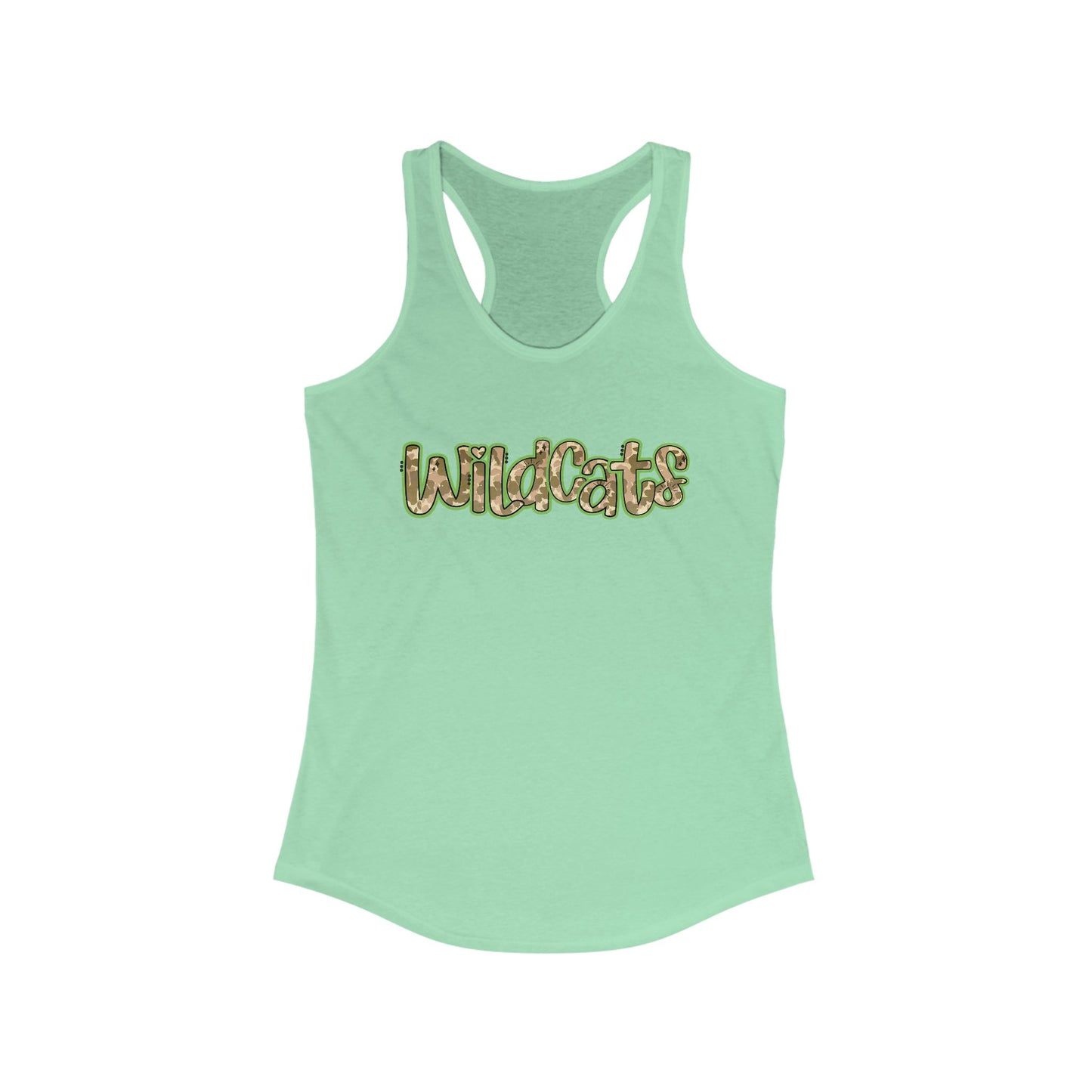 Wildcats, Camo, Women's Racerback Tank Top, Perfect for Game Day, Sports Events, Tailgating, and Everyday Wear