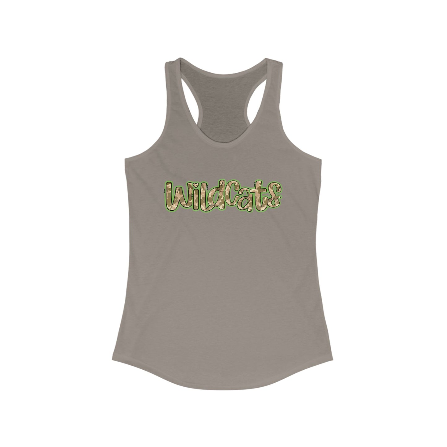 Wildcats, Camo, Women's Racerback Tank Top, Perfect for Game Day, Sports Events, Tailgating, and Everyday Wear