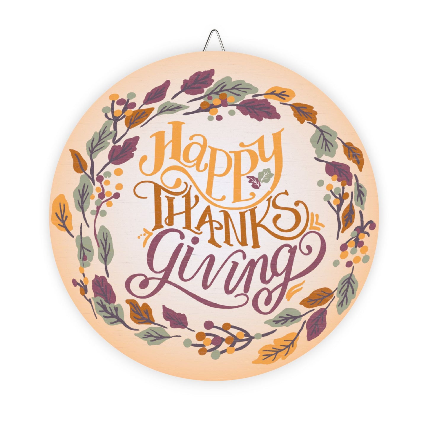 Happy Thanksgiving Door, Decor, Sign, Wreath, Wooden Door Hanger