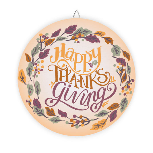 Happy Thanksgiving Door, Decor, Sign, Wreath, Wooden Door Hanger