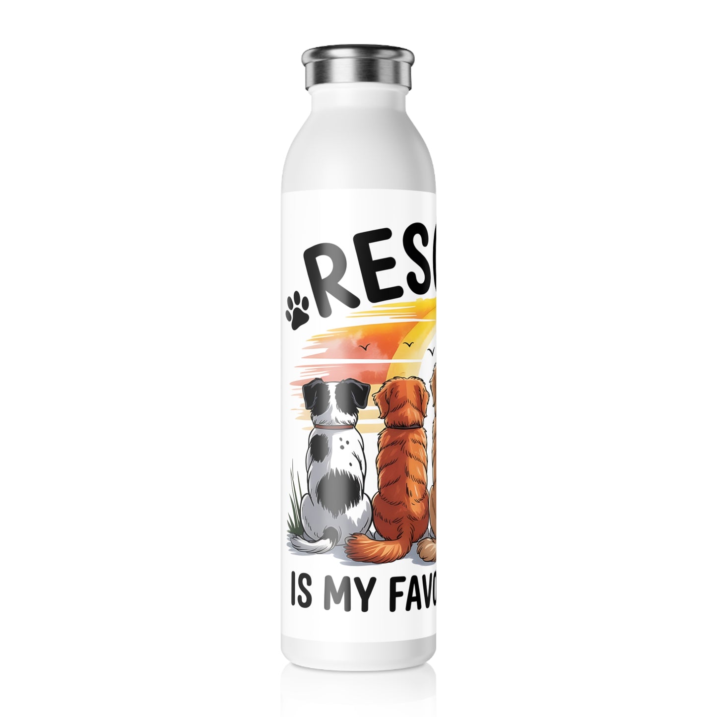 Rescue Pets Water Bottle | Cute Animal Lover Gift | Eco-Friendly Bottle | Pet Adoption Support | Dog Lover Drinkware | Hydration on the Go