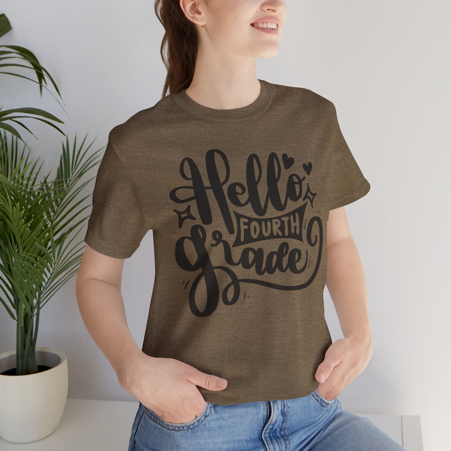 Hello Fourth Grade, Teacher Tshirt, Back to School