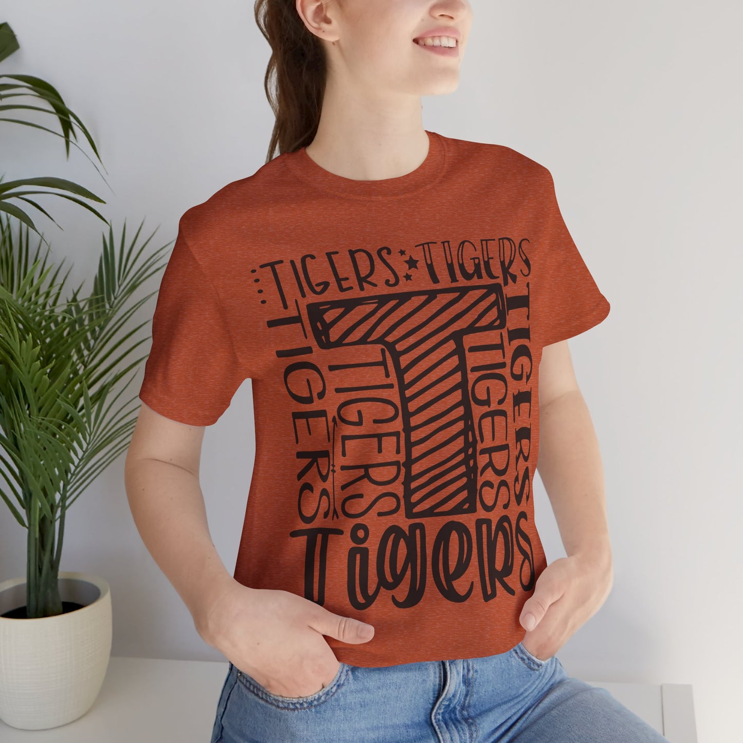 Tigers Graphic Tee, Perfect for Animal Lovers, Casual Wear, Gifts for Her, Unisex T-Shirt, College Spirit Wear, Summer Essential