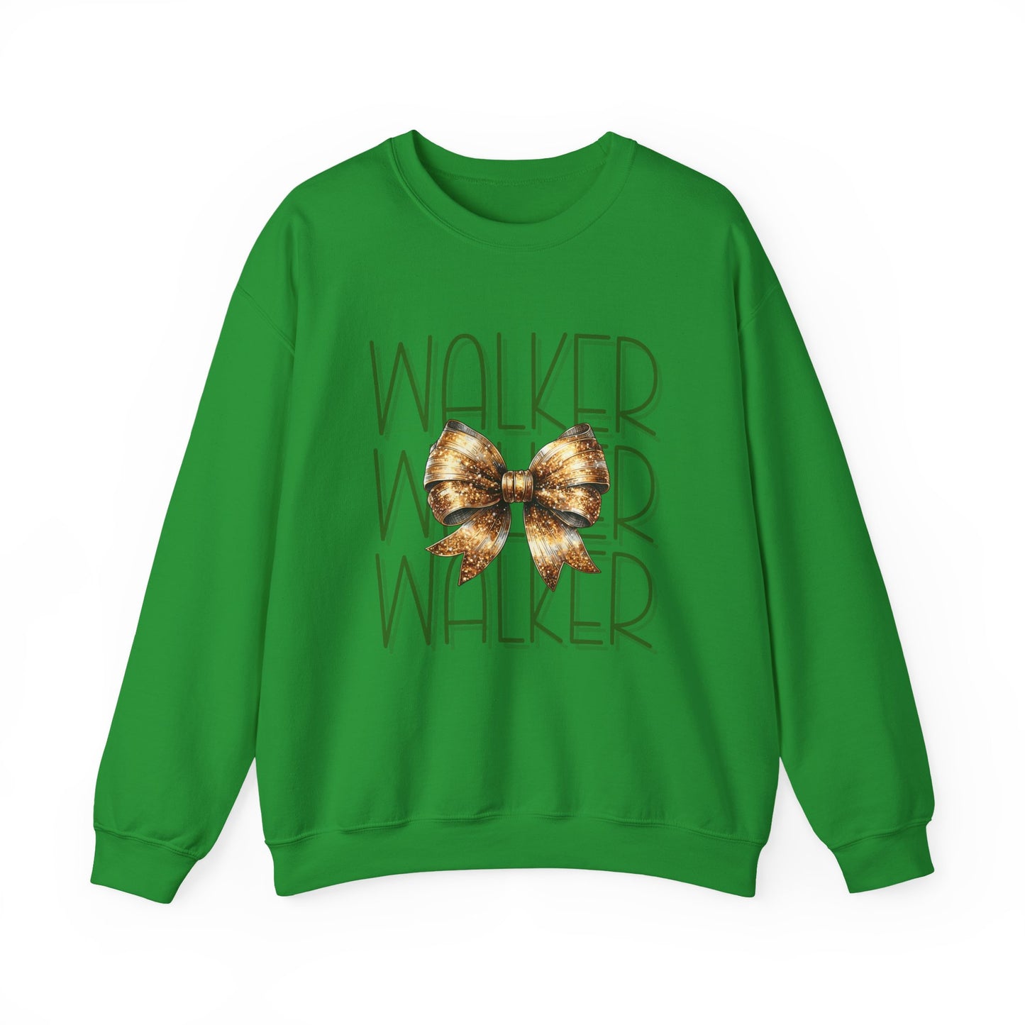 Stylish Crewneck Sweatshirt with Bow Design, Walker, Louisiana, Wildcats, Stacked Walker