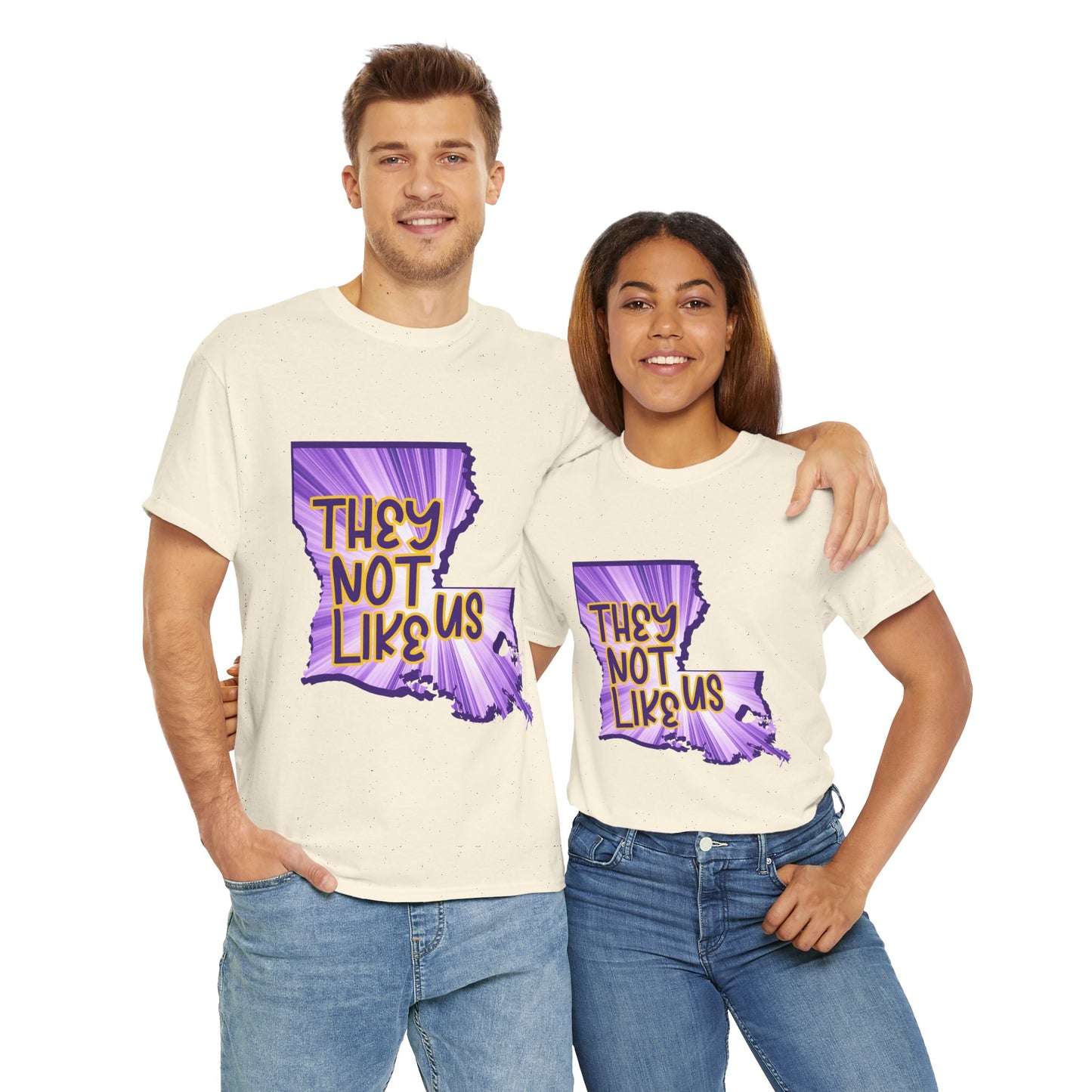Louisiana Pride Unisex Heavy Cotton Tee | They Not Like Us, Southern Statement Shirt, Gift for Locals, Casual Wear, Streetwear