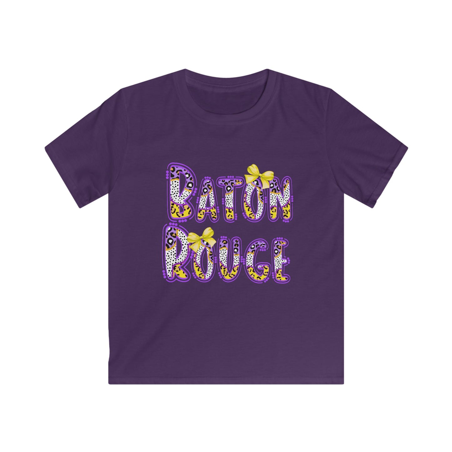 Baton Rouge Kids T-Shirt, Fun Louisiana Tigers, Animal Print