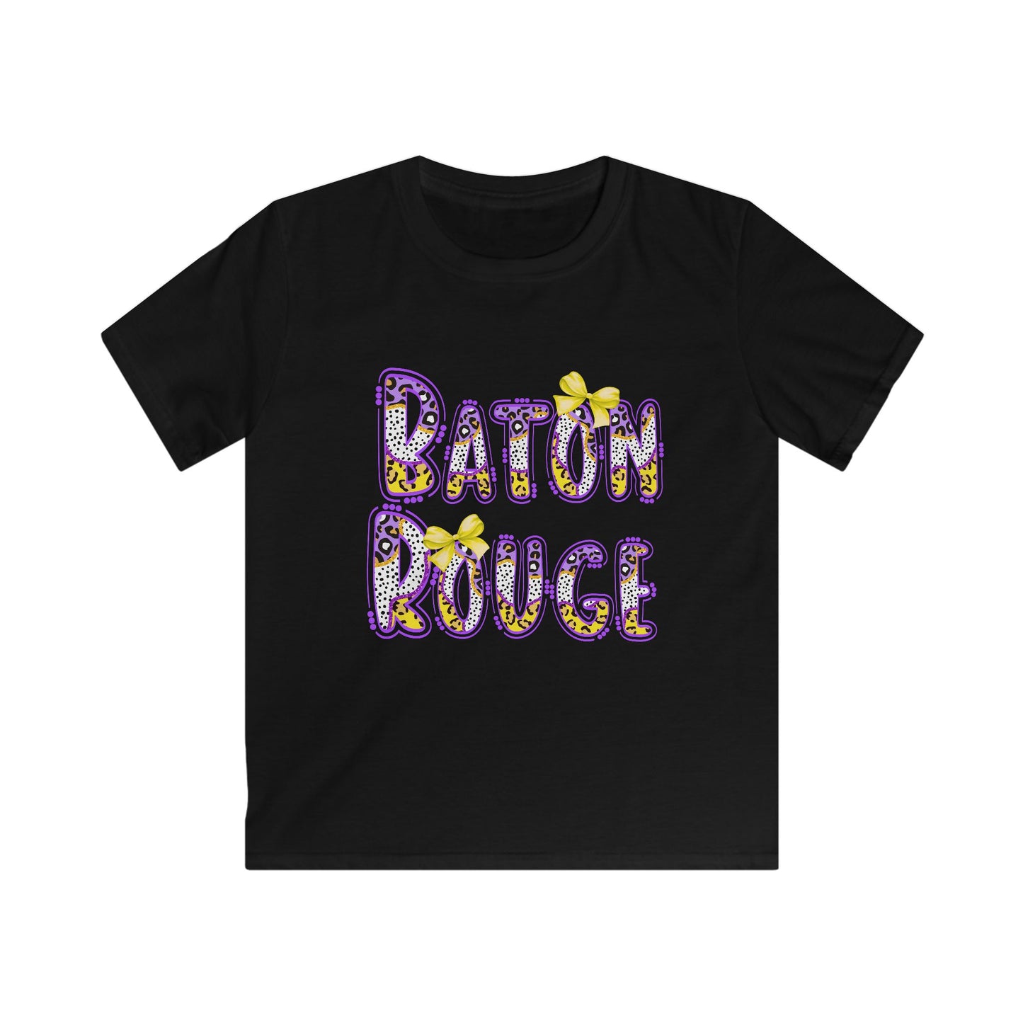 Baton Rouge Kids T-Shirt, Fun Louisiana Tigers, Animal Print