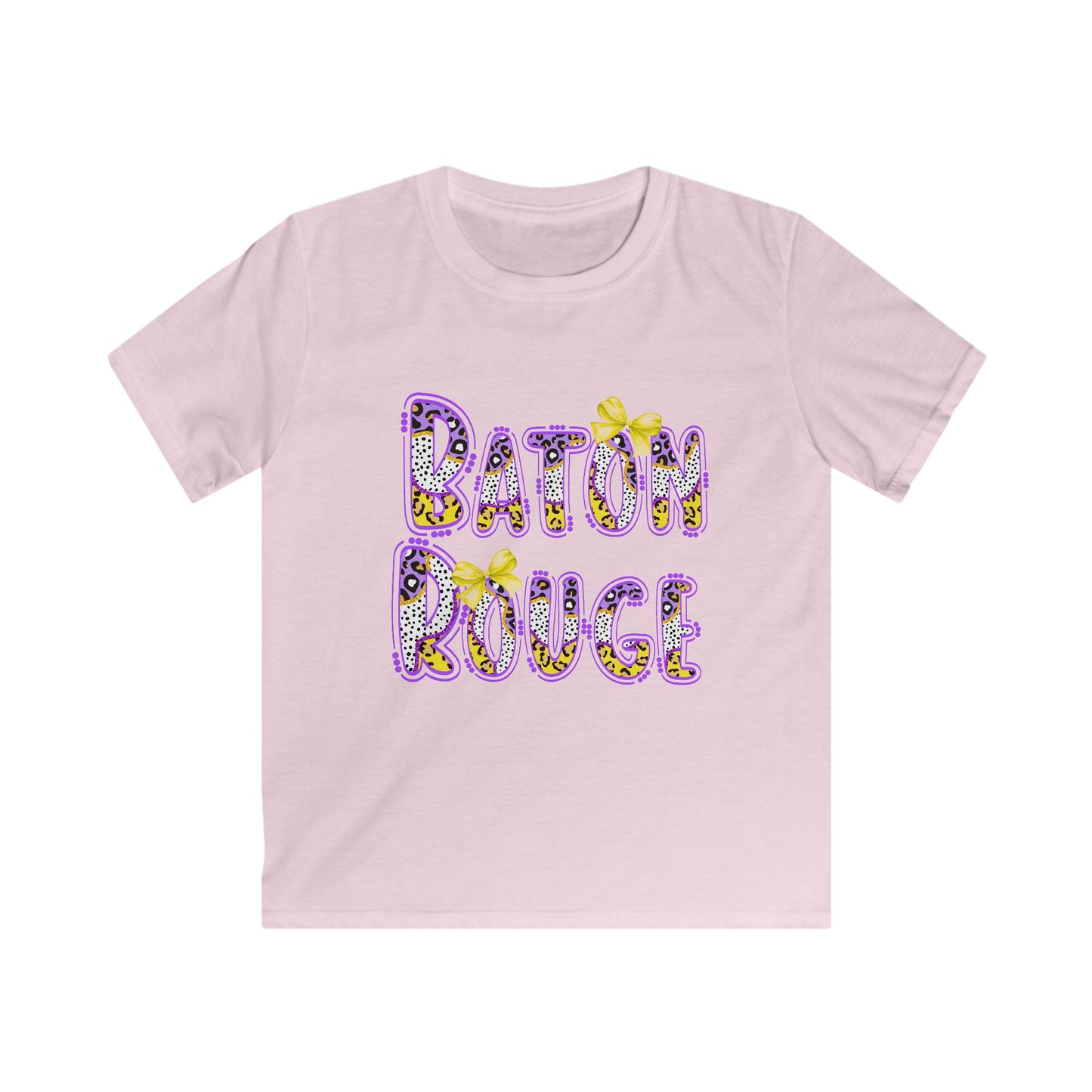 Baton Rouge Kids T-Shirt, Fun Louisiana Tigers, Animal Print
