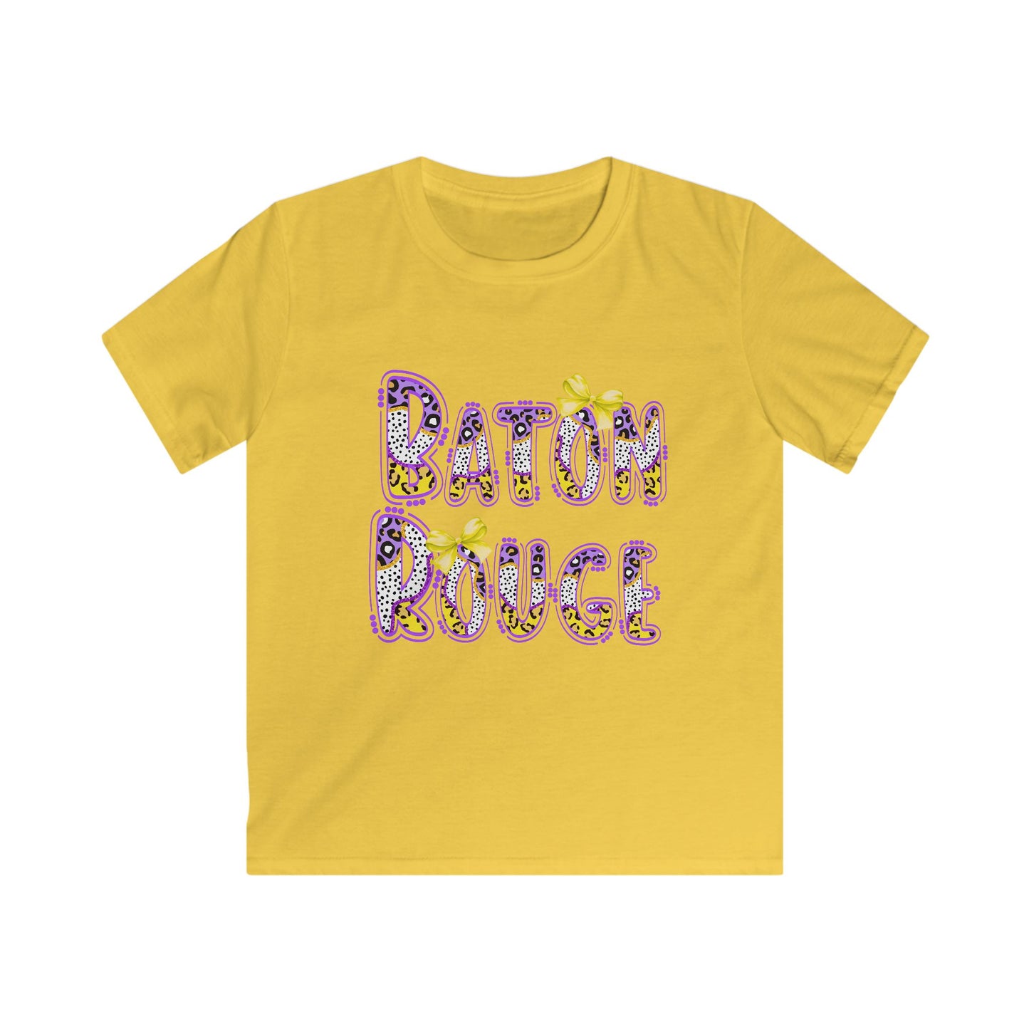 Baton Rouge Kids T-Shirt, Fun Louisiana Tigers, Animal Print