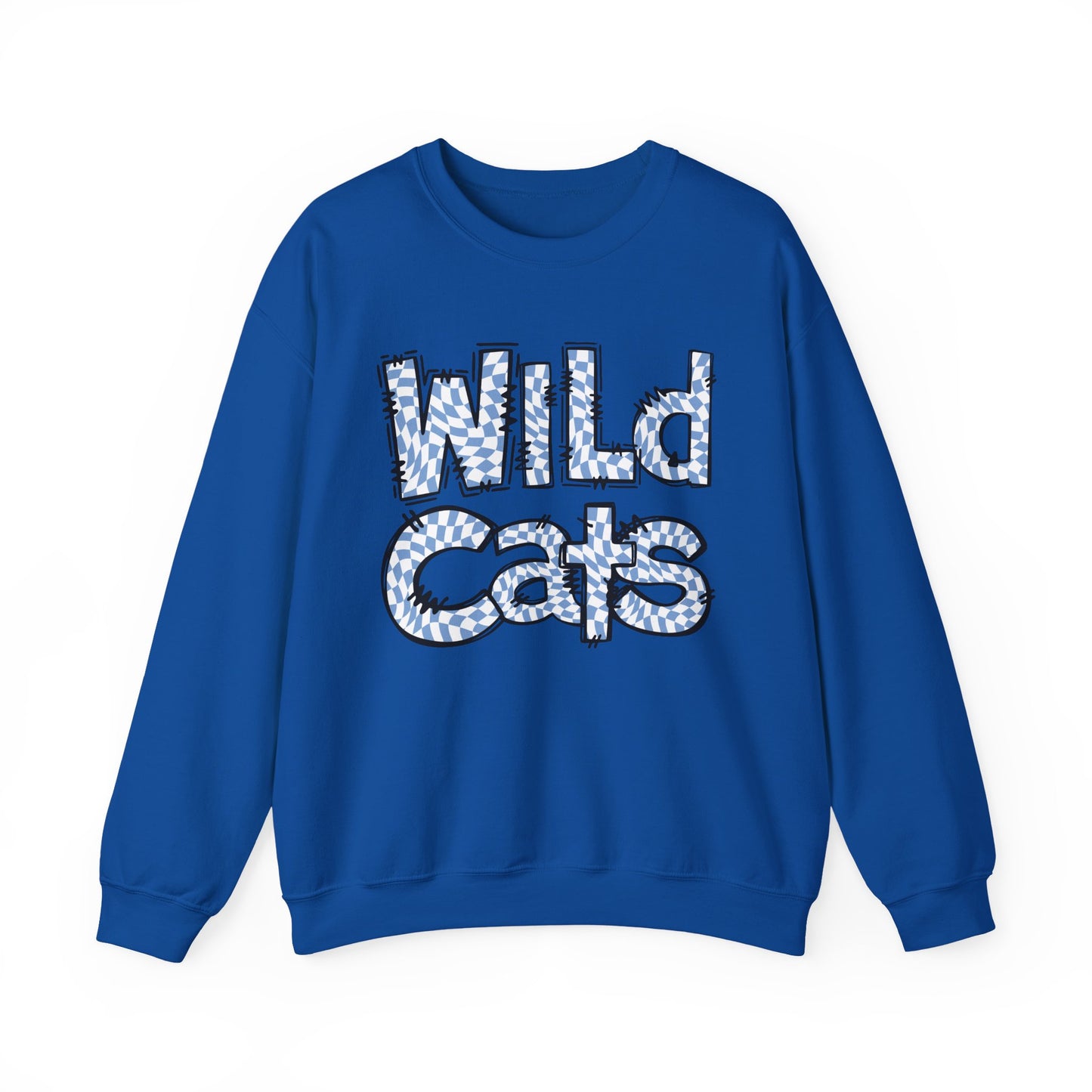 SAMS Wildcats Crewneck Sweatshirt with Heart Design, Comfortable Unisex Sweatshirt, Perfect Gift for School Spirit