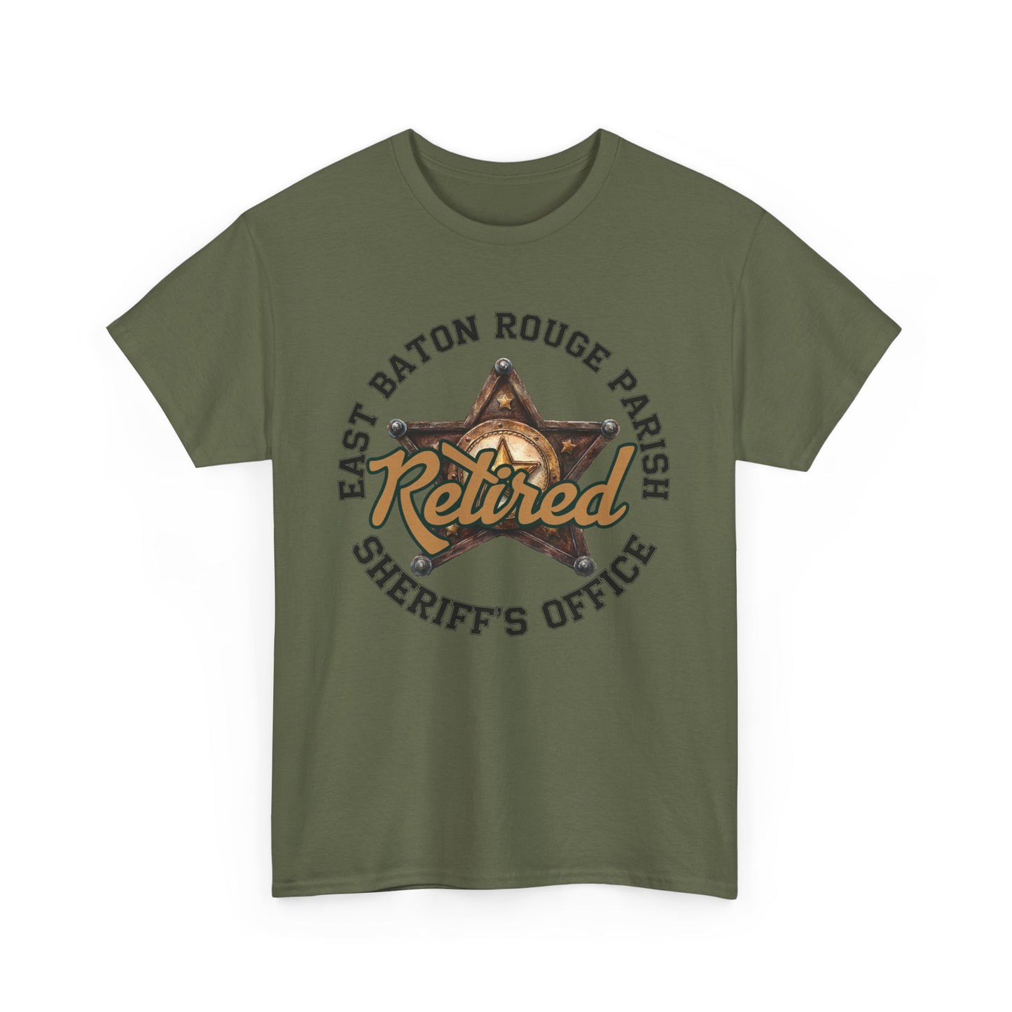 EBRSO Retired Sheriff Heavy Cotton Tee, Unisex Tee, Law Enforcement Gift, Retirement Celebration T-shirt