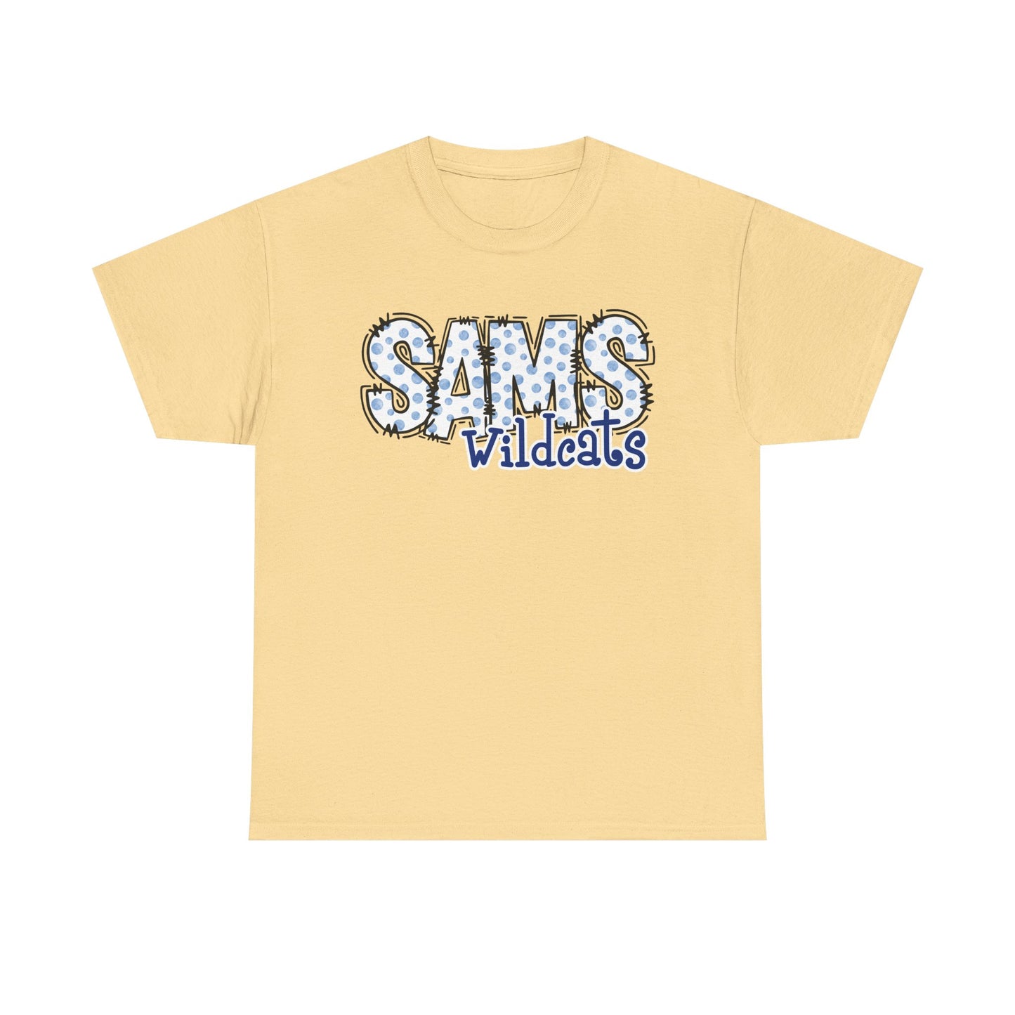 SAMS Wildcats, Whimsical on a Unisex Tshirt, St Amant Middle School