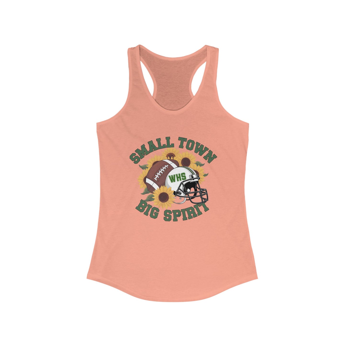 Small town, Big Spirit, Walker, Football, Women's Racerback Tank Top, Perfect for Game Day, Sports Events, Tailgating, and Everyday Wear