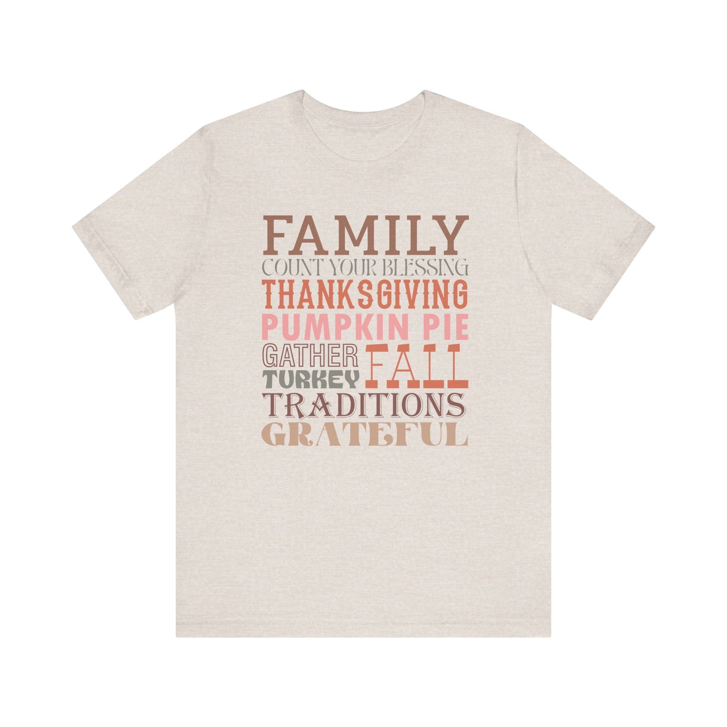 Thankful Family Thanksgiving Tee