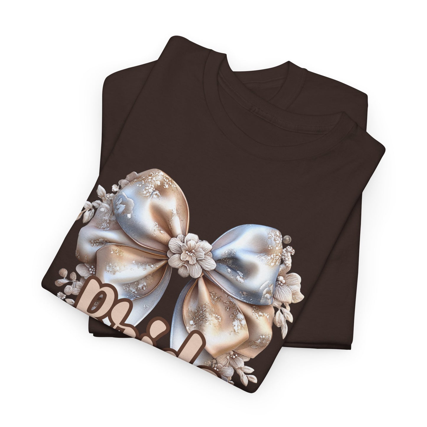 Bride Bow Unisex Heavy Cotton Tee, Wedding Gift, Bridal Shower Tee, Engagement Outfit, Bachelorette Party Apparel