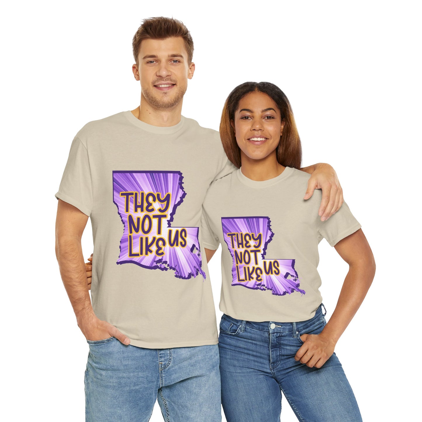 Louisiana Pride Unisex Heavy Cotton Tee | They Not Like Us, Southern Statement Shirt, Gift for Locals, Casual Wear, Streetwear
