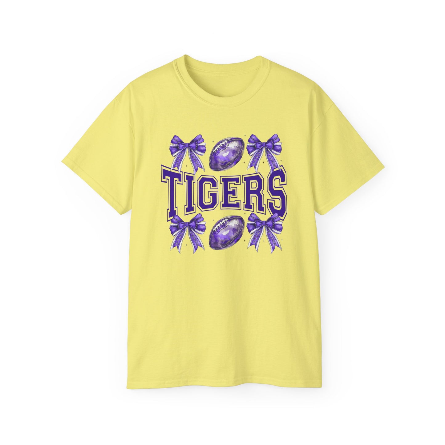 LSU Gold Day, Tigers, Bows, Football Tee, Cute Football T-Shirt, Gift for Sports Lovers, Unique Football Apparel, Casual Everyday Wear
