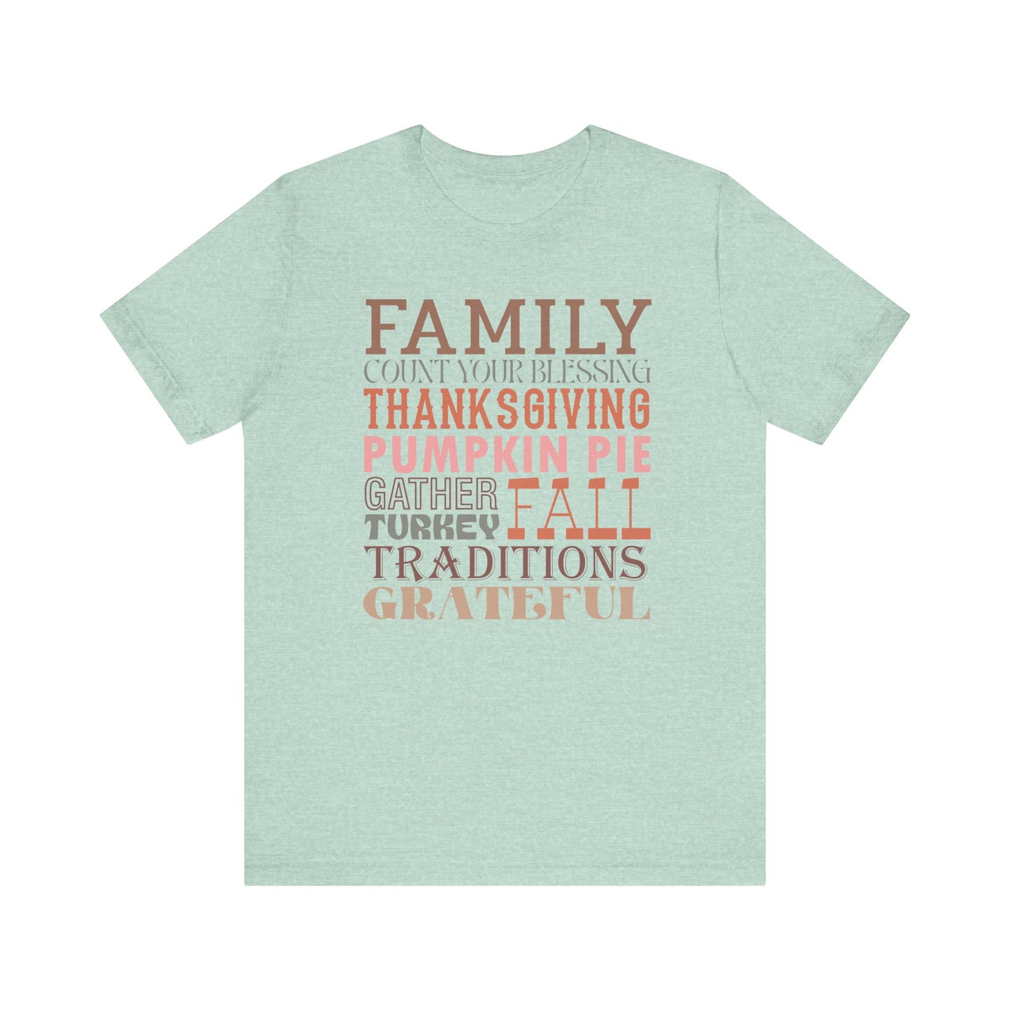 Thankful Family Thanksgiving Tee
