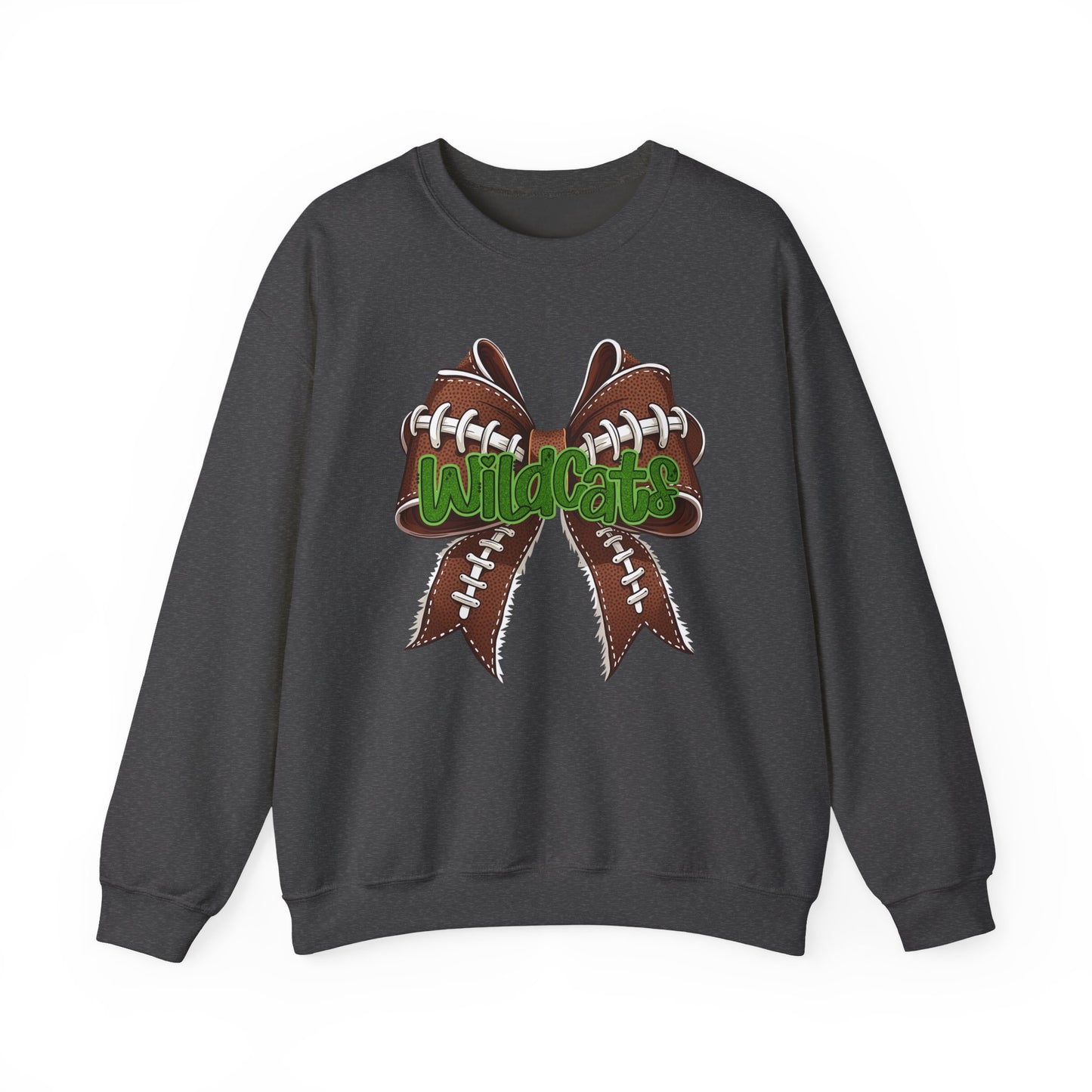 Wildcats Football, Bow Crewneck Sweatshirt, Cozy Unisex Sweatshirt, Perfect Gift for Birthdays, Casual Wear, Wildcat Theme Apparel, Walker, La WHS, WJH