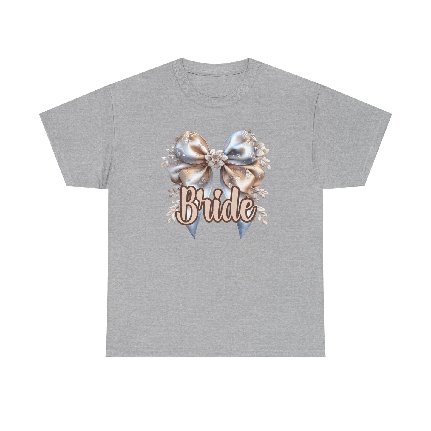 Bride Bow Unisex Heavy Cotton Tee, Wedding Gift, Bridal Shower Tee, Engagement Outfit, Bachelorette Party Apparel