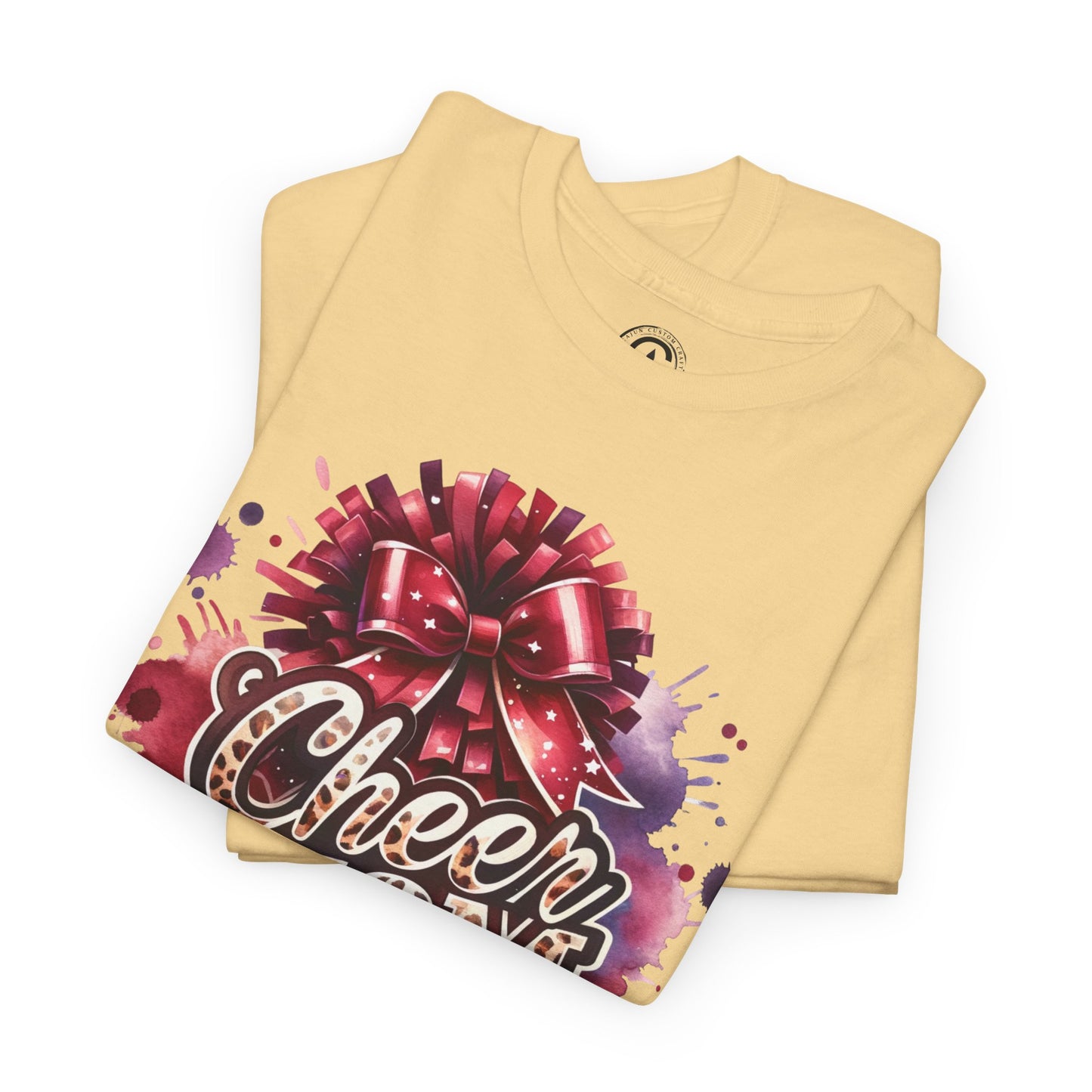 Cheer Mom Unisex Heavy Cotton Tee | Cheerleading Gift, Sports Apparel, Team Spirit Shirt, Mom T-Shirt, Game Day Outfit