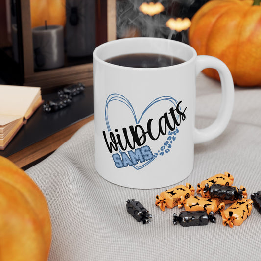 SAMS Wildcats Ceramic Mug - Cute Coffee Cup for St Amant Middle School