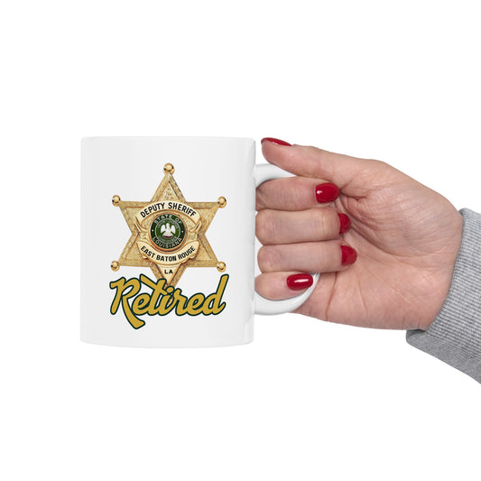 EBRSO DEPUTY, Badge, Sheriff Star Ceramic Mug, Perfect Gift for Police Officers, Law Enforcement Fans, Birthday, Holiday