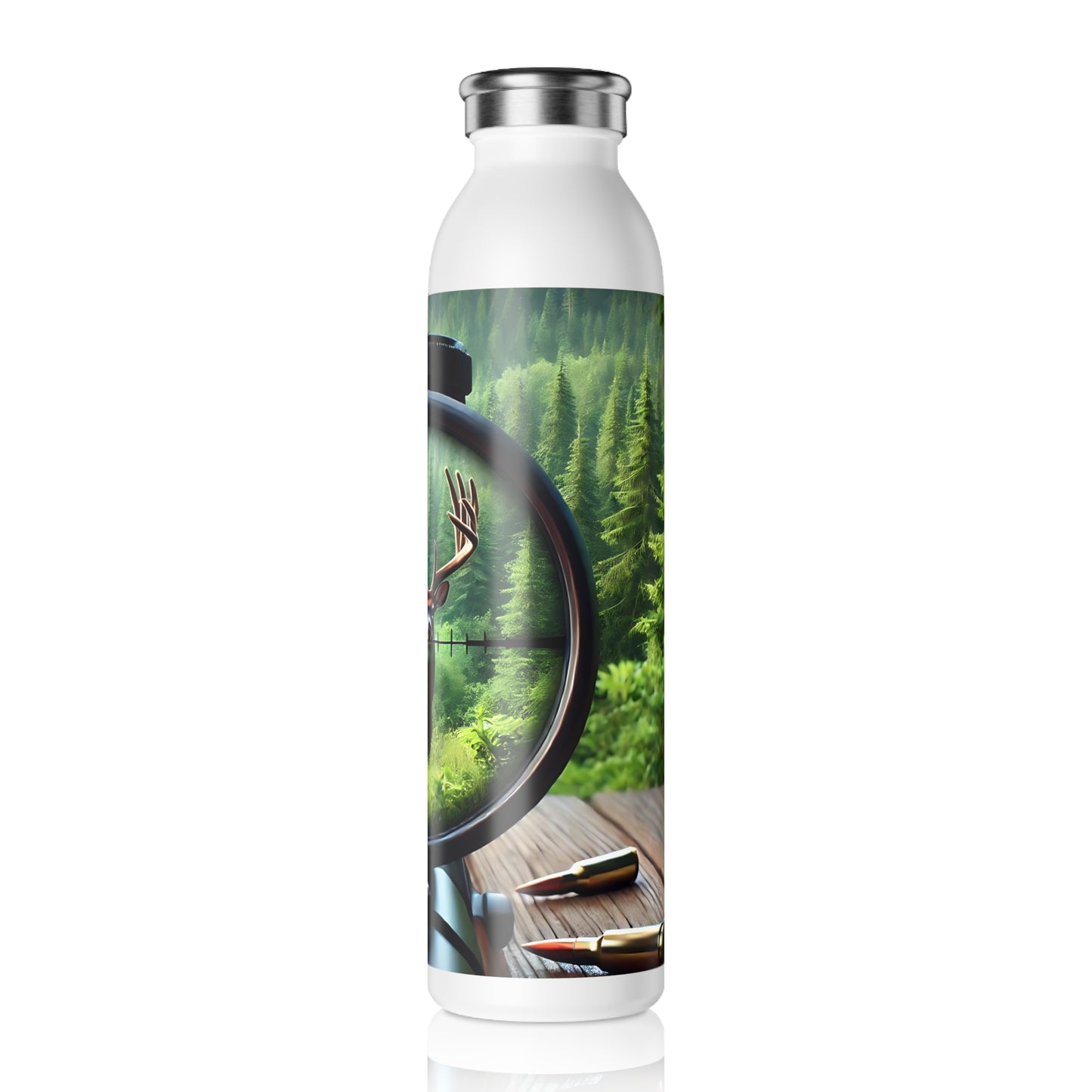 Hunting-Themed Slim Water Bottle | Outdoor Adventure Gear, Hydration Gift for Hunters, Sports Bottle, Camping Accessories