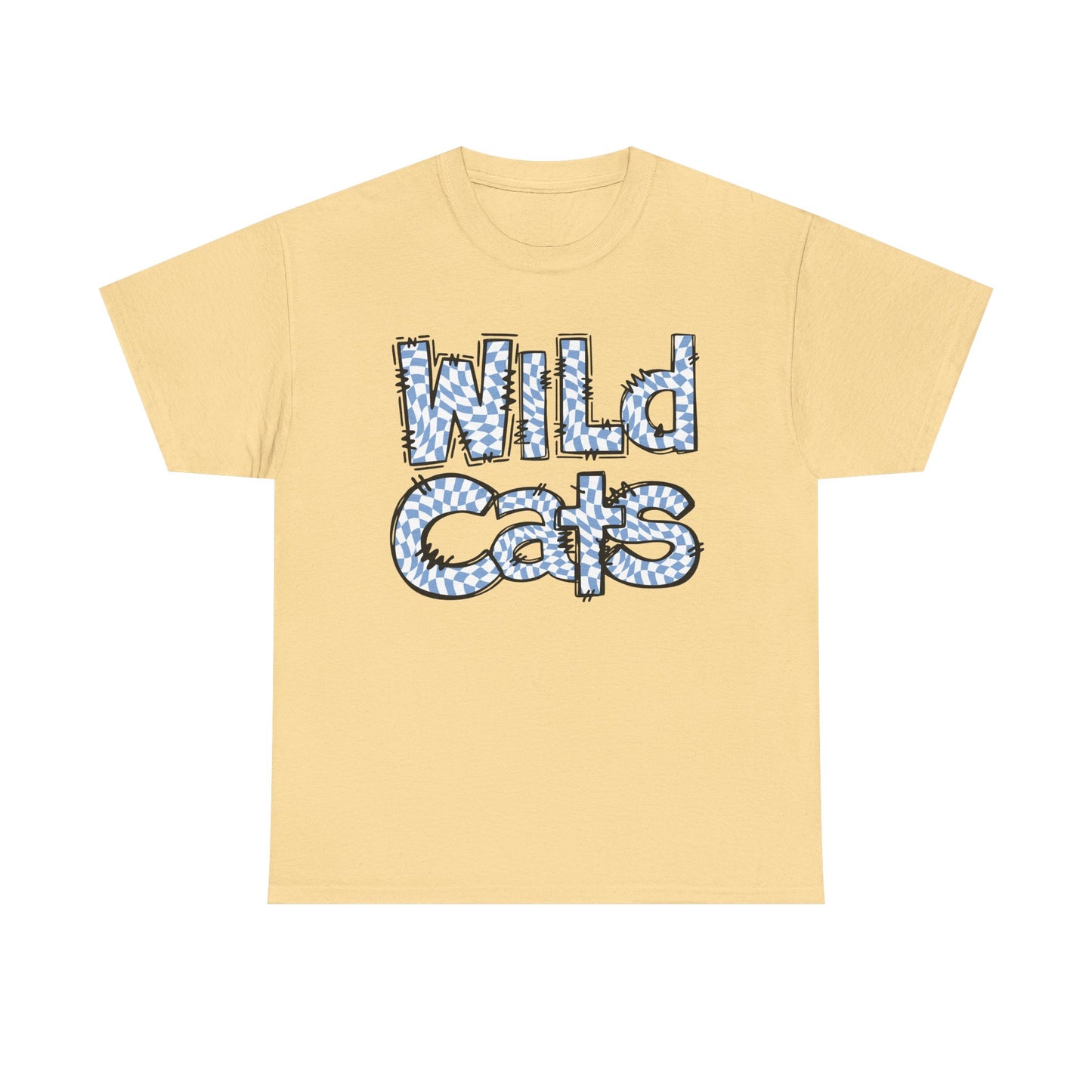 St Amant Blue Wildcats Love Unisex Tee, Cute Cotton Shirt, School Spirit Apparel, Family Gatherings, Casual Wear, Gift for Students, Personalized Designs