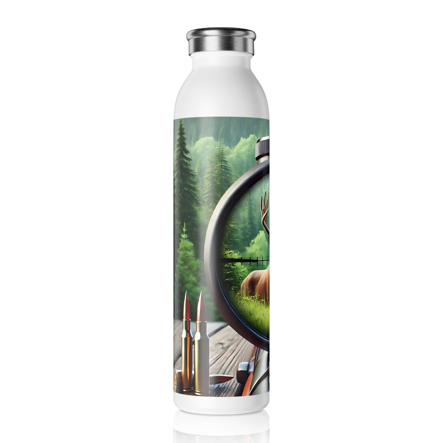 Hunting-Themed Slim Water Bottle | Outdoor Adventure Gear, Hydration Gift for Hunters, Sports Bottle, Camping Accessories
