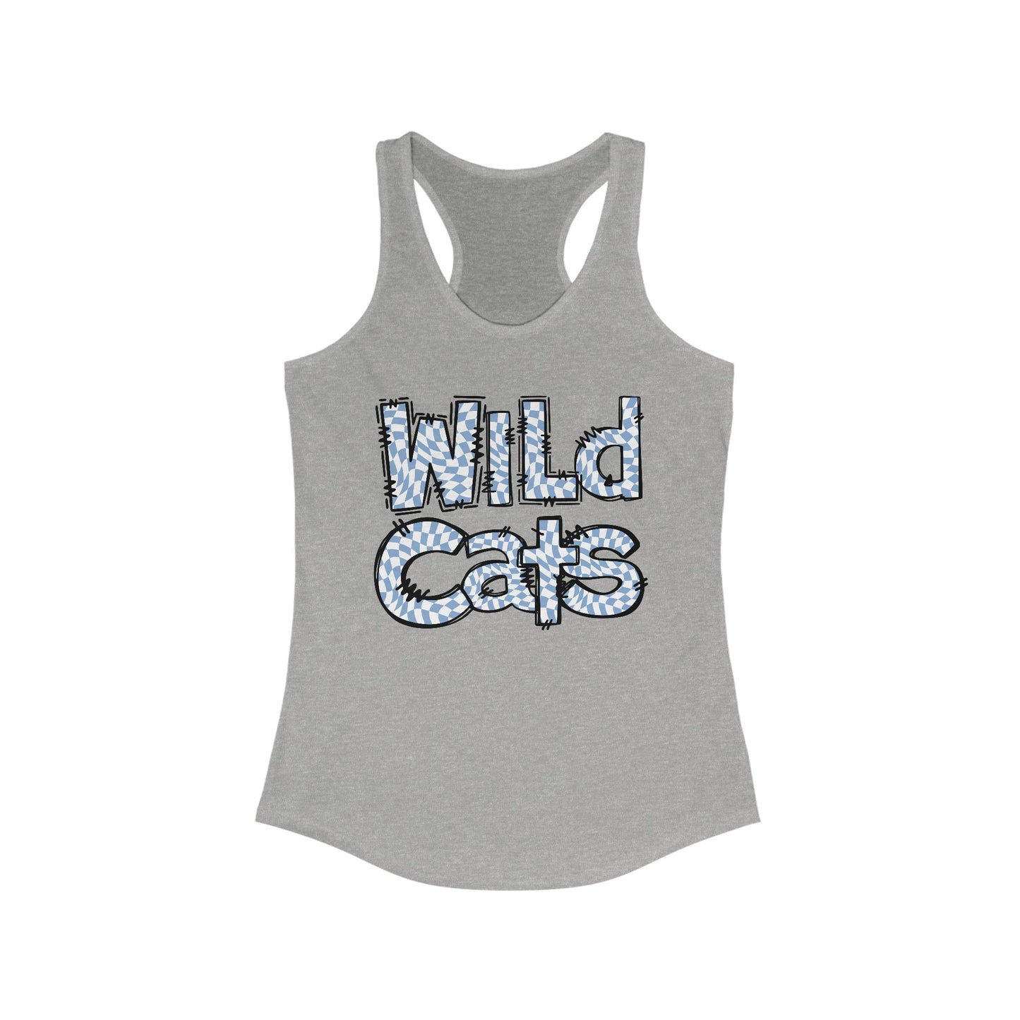 SAMS Wildcats Heart Racerback Tank - Perfect for Summer, Sports, Gifts, Casual Wear, College Events, Team Spirit
