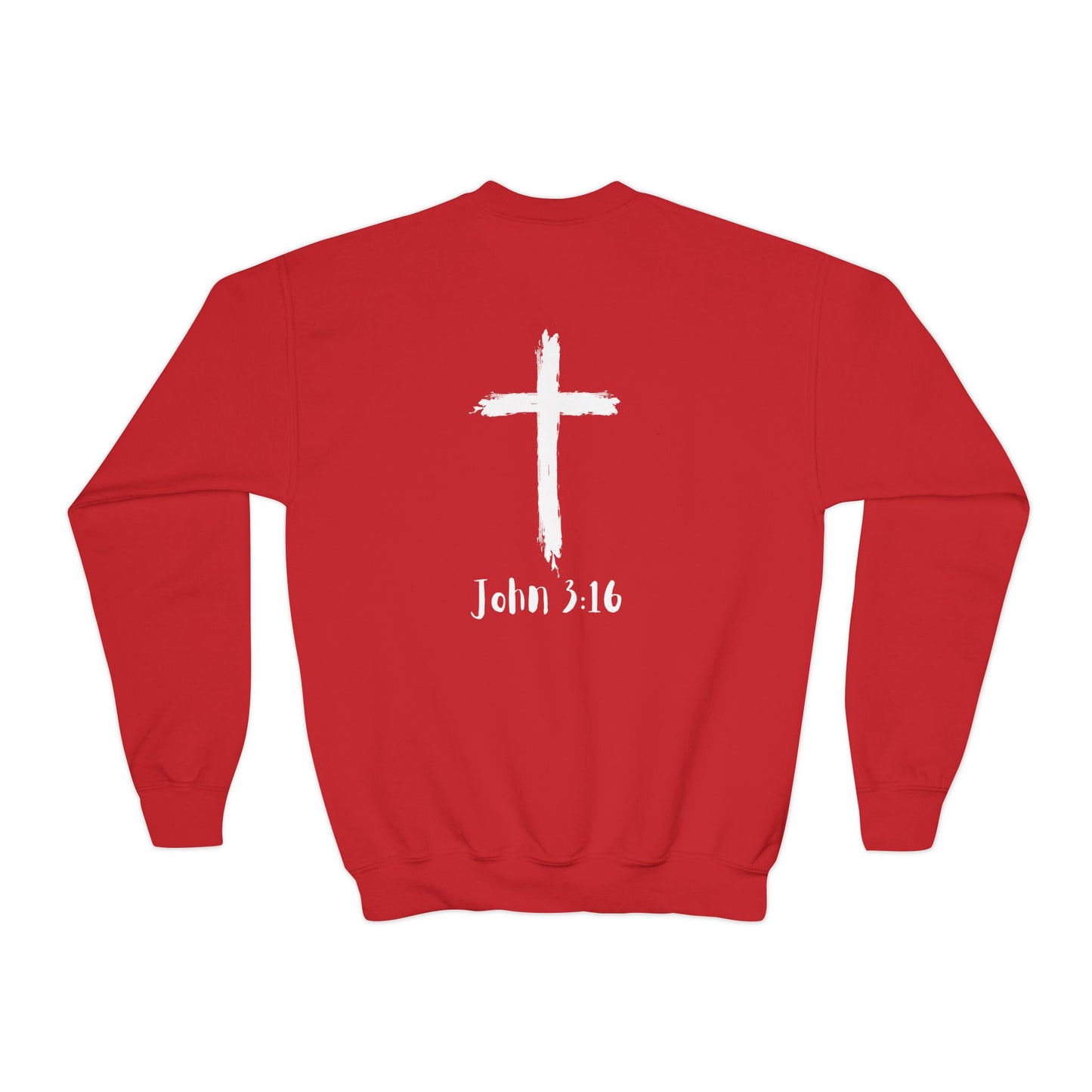 Youth Crewneck Sweatshirt - Thank U Jesus, Faithful Crewneck, Christian Youth Apparel, Inspirational Gift, Bible Verse Sweatshirt